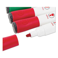 UBR3981U0012 - U Brands Chisel Tip Low-Odor Dry-Erase Markers with Erasers