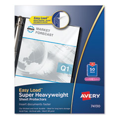 AVE74130 - Avery® Heavyweight and Super Heavyweight Easy Load Diamond Clear Sheet Protector