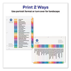 AVE11125 - Avery® Customizable Table of Contents Ready Index® Multicolor Dividers with Printable Section Titles