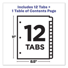 AVE11140 - Avery® Customizable Table of Contents Ready Index® Black & White Dividers with Printable Section Titles