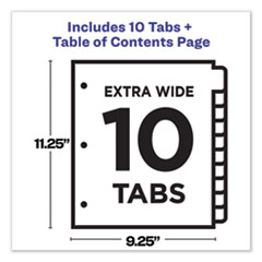 AVE11165 - Avery® Customizable Table of Contents Ready Index® Multicolor Dividers with Printable Section Titles