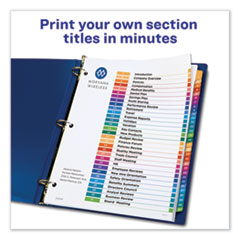 AVE11129 - Avery® Customizable Table of Contents Ready Index® Multicolor Dividers with Printable Section Titles