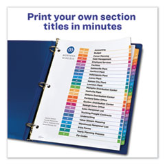AVE11125 - Avery® Customizable Table of Contents Ready Index® Multicolor Dividers with Printable Section Titles
