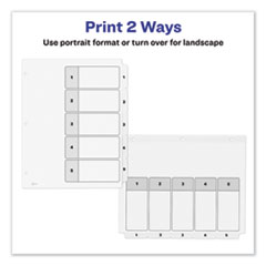 AVE11130 - Avery® Customizable Table of Contents Ready Index® Black & White Dividers with Printable Section Titles