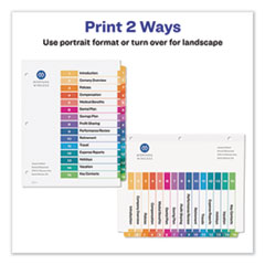 AVE11143 - Avery® Customizable Table of Contents Ready Index® Multicolor Dividers with Printable Section Titles