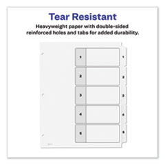 AVE11130 - Avery® Customizable Table of Contents Ready Index® Black & White Dividers with Printable Section Titles