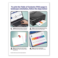 AVE11143 - Avery® Customizable Table of Contents Ready Index® Multicolor Dividers with Printable Section Titles