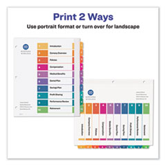 AVE11165 - Avery® Customizable Table of Contents Ready Index® Multicolor Dividers with Printable Section Titles