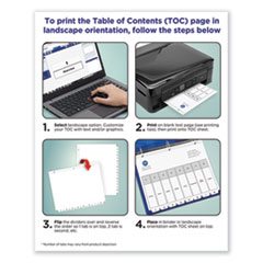 AVE11140 - Avery® Customizable Table of Contents Ready Index® Black & White Dividers with Printable Section Titles