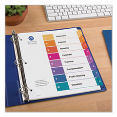 AVE11133 - Avery® Customizable Table of Contents Ready Index® Multicolor Dividers with Printable Section Titles