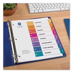 AVE11081 - Avery® Customizable Table of Contents Ready Index® Multicolor Dividers with Printable Section Titles