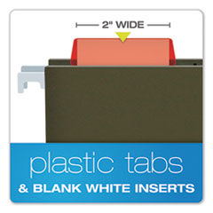 PFX42RED - Pendaflex® Transparent Colored Tabs For Hanging File Folders