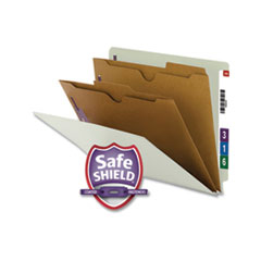 SMD26710 - Smead™ Extra-Heavy Two Pocket Divider End Tab Pressboard Classification Folders with SafeSHIELD® Coated Fasteners