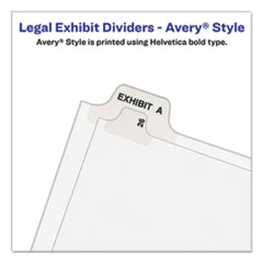 AVE11942 - Avery® Legal Index Divider, Exhibit Alpha Letter, Avery® Style