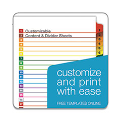 CRD60118 - Cardinal® OneStep® Printable Table of Contents and Dividers