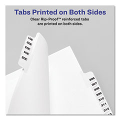 AVE11910 - Avery® Preprinted Legal Exhibit Index Tab Dividers with Black and White Tabs