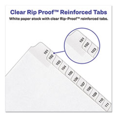 AVE82105 - Avery® Preprinted Legal Exhibit Index Tab Dividers with Black and White Tabs