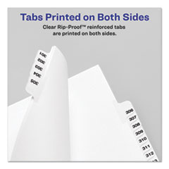 AVE11918 - Avery® Preprinted Legal Exhibit Index Tab Dividers with Black and White Tabs