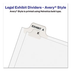 AVE11911 - Avery® Preprinted Legal Exhibit Index Tab Dividers with Black and White Tabs