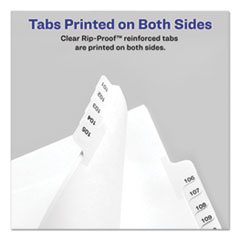 AVE82202 - Avery® Preprinted Legal Exhibit Index Tab Dividers with Black and White Tabs