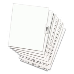 AVE11910 - Avery® Preprinted Legal Exhibit Index Tab Dividers with Black and White Tabs