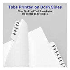 AVE11397 - Avery® Preprinted Legal Exhibit Index Tab Dividers with Black and White Tabs