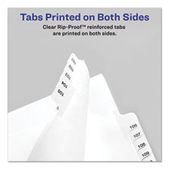 AVE82105 - Avery® Preprinted Legal Exhibit Index Tab Dividers with Black and White Tabs