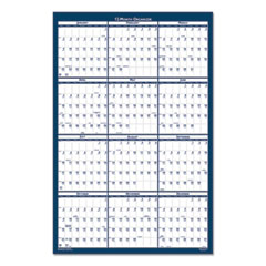 HOD396 - House of Doolittle™ 100% Recycled Poster Style Reversible/Erasable Yearly Wall Calendar