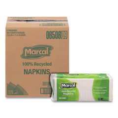 MRC6506PK - Marcal® 100% Recycled Luncheon Napkins
