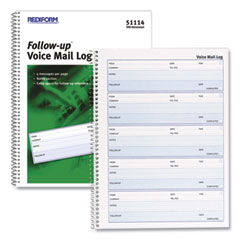 RED51114 - Rediform® Voice Mail Wirebound Log Books