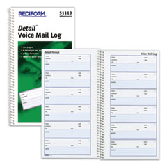 RED51113 - Rediform® Voice Mail Wirebound Log Books