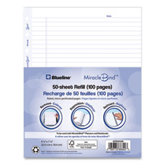 REDAFR9050R - Blueline® MiracleBind™ Ruled Paper Refill Sheets