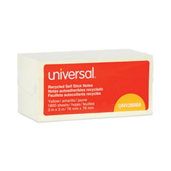 UNV28068 - Universal® Recycled Self-Stick Note Pads