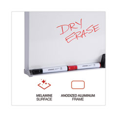 UNV43623 - Universal® Melamine Dry Erase Board with Aluminum Frame