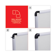 UNV43724 - Universal® Modern Melamine Dry Erase Board with Aluminum Frame