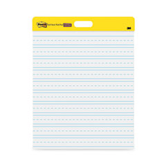 Post-it Tabletop Self-Stick Easel Pad, Primary Ruled, White