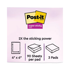MMM6603SSAN - Post-it® Notes Super Sticky Pads in Playful Primary Colors