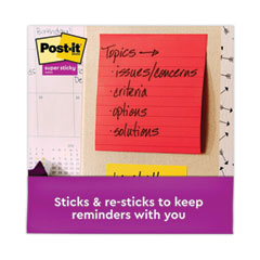 MMM6756SSAN - Post-it® Notes Super Sticky Pads in Playful Primary Colors