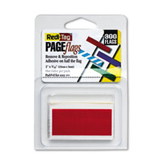 Redi-Tag Plain Removable Message Tag, 3/16"x1", Red (20022)