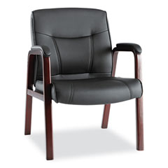 ALEMA43ALS10M - Alera® Madaris Series Bonded Leather Guest Chair with Wood Trim Legs