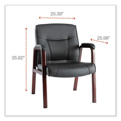 ALEMA43ALS10M - Alera® Madaris Series Bonded Leather Guest Chair with Wood Trim Legs