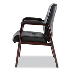 ALEMA43ALS10M - Alera® Madaris Series Bonded Leather Guest Chair with Wood Trim Legs