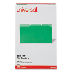 UNV10522 - Universal® Deluxe Colored Top Tab File Folders