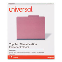 UNV10303 - Universal® Bright Colored Pressboard Classification Folders