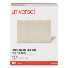 UNV16115 - Universal® Double-Ply Top Tab Manila File Folders