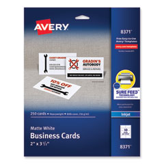AVE8371 - Avery® Printable Microperforated Business Cards with Sure Feed® Technology