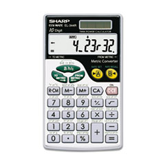 SHREL344RB - Sharp® EL344RB Metric Conversion Wallet Calculator