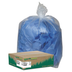 Webster Linear Low Density Clear Recycled Can Liners, 33 gal, 1.25 mil, 33
