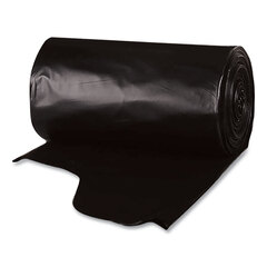 Berry Plastics Heavy-Duty Low-Density Wing Tie Contractor Bags, 42 gal, 3 mil, 32.75 x 45.13, Black, 20 Bags/Roll, 4 Rolls/Carton
