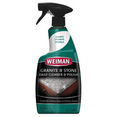Weiman Granite Cleaner and Polish, Citrus Scent, 24 oz Spray Bottle, 6/Carton
